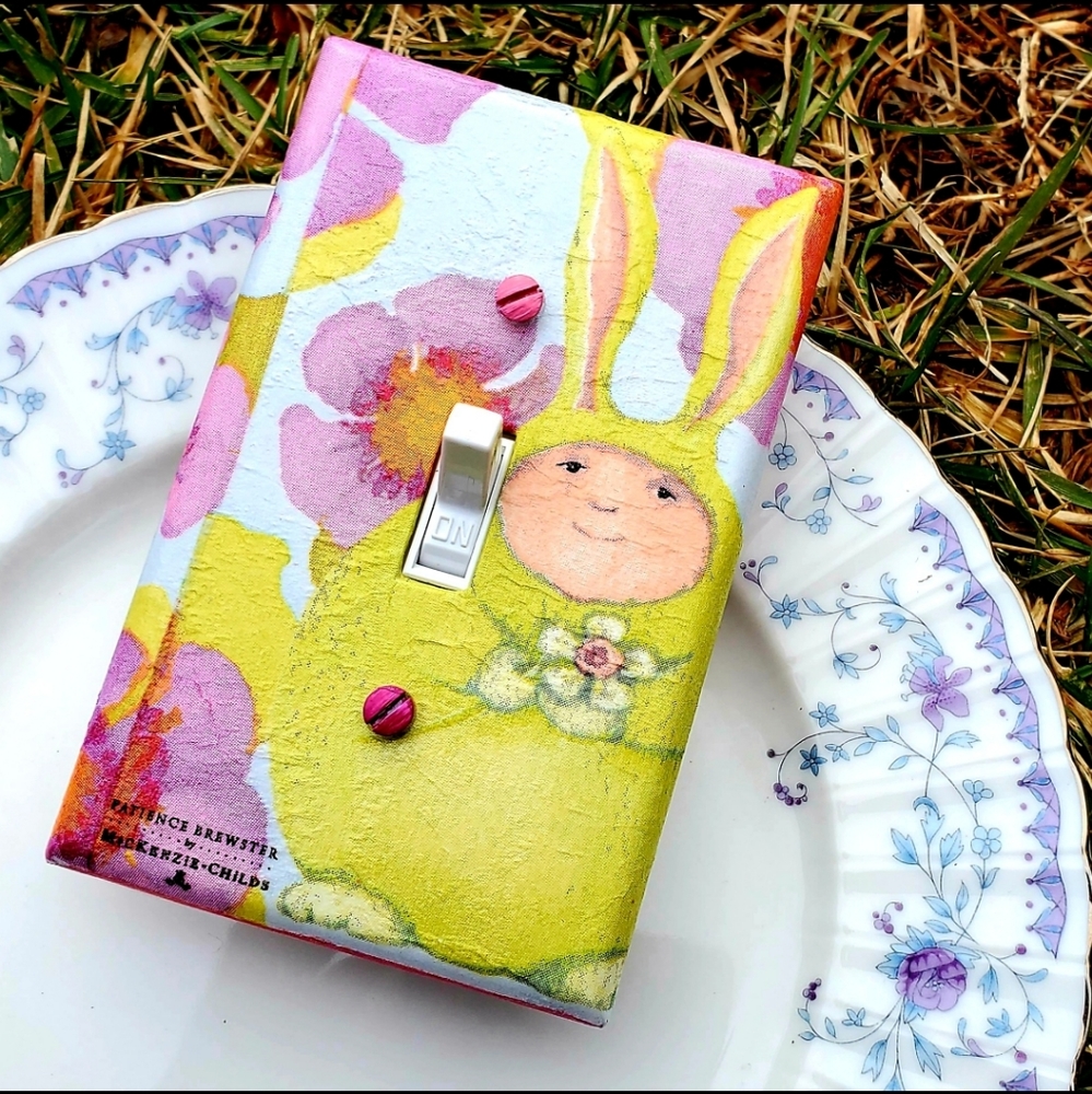 Mackenzie Childs Paper Decoupage in Switch Plate